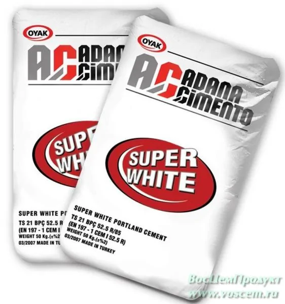 Белый цемент Adana CEM I 52,5 R (Super White)